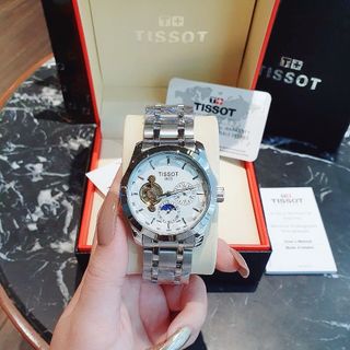 SĂN SALE ĐỒNG HỒ NAM TRUNG CẤP TIXOT DÂY THÉP AUTOMATIC LỘ ĐÁY