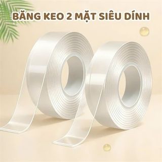 Băng keo 2 mặt trong suốt