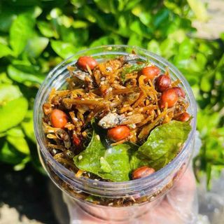 Cá cơm mồm rim lạc ( đậu phộng) thơm, ngon, đưa cơm, có thể ăn vặt - hũ 250gr