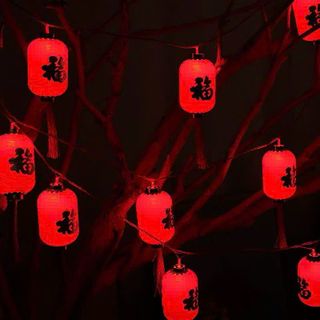 DÂY 16 LỒNG ĐÈN TRỤ ĐỎ (8cm)