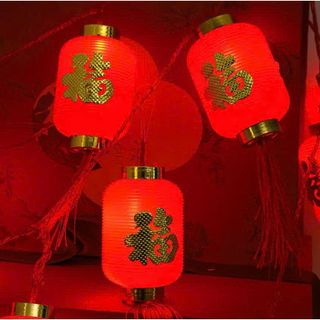 DÂY 16 LỒNG ĐÈN TRỤ ĐỎ (8cm)