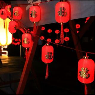 DÂY 16 LỒNG ĐÈN TRỤ ĐỎ (8cm)