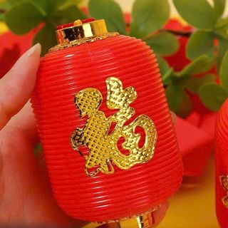 DÂY 16 LỒNG ĐÈN TRỤ ĐỎ (8cm)