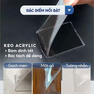 Băng keo 2 mặt trong suốt