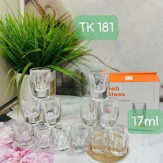 Bộ Ly Rượu Trắng Đế Dày 17ml TK181 * Bộ 12c * ( THÙNG 12B )