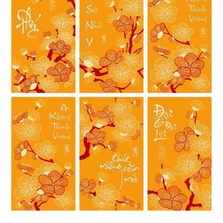 Bao lì xì 2026 vàng in nổi from cao . 1set 6cai đủ mẫu