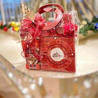 túi quà nhựa trong quai da from sang trọng. Túi trang trí quà tết ( Hàng Giá Tận Xưởng )