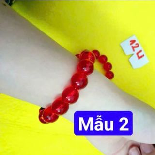 Vòng chuỗi đeo tay 12 ly màu đỏ nha rất đẹp lun