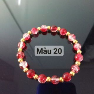 Chuỗi đeo tay màu đỏ mix hạt kim loại đẹp nha