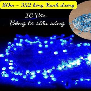 DÂY ĐÈN TRANG TRÍ XANH DƯƠNG V8 80M 352 BÓNG SIÊU SÁNG