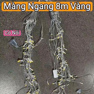DÂY ĐÈN THẢ MÀN SÁNG VÀNG NGANG 8M CHỐNG NƯỚC 160 LED