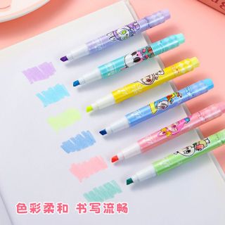 HỘP 6 BÚT HIGHLIGHT DẠ QUANG LABUBU 0515 - LADY'S PASSION