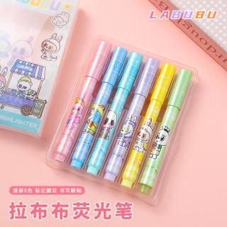 HỘP 6 BÚT HIGHLIGHT DẠ QUANG LABUBU 0515 - LADY'S PASSION