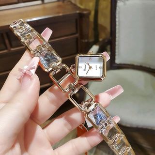 ĐỒNG HỒ NỮ CHÍNH HÃNG DIMINY 
 DÂY LẮC ĐÍNH MẶT VUÔNG MINI ĐÍNH RỜI FULLBOX