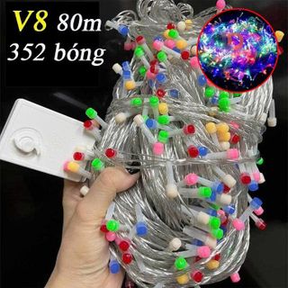 DÂY ĐÈN TRANG TRÍ ĐỦ MÀU V8 80M 352 BÓNG SIÊU SÁNG