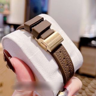 ĐỒNG HỒ NỮ CAO CẤP SALVATHORE F80 FIG DÂY SILICON ĐỎ VÀ NÂU NIỀNG THÉP GOLD