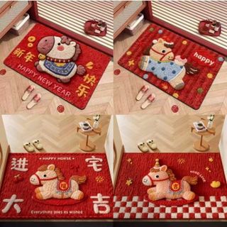 THẢM LAU CHÂN 5D HOẠ TIẾT NGỰA 2026 - SIZE 60x40cm