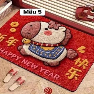 THẢM LAU CHÂN 5D HOẠ TIẾT NGỰA 2026 - SIZE 60x40cm