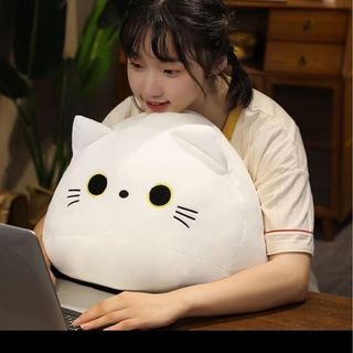 Mèo lười đen tuyền trắng Ngọc trinh 30cm