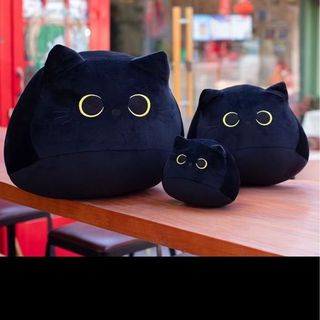 Mèo lười đen tuyền trắng Ngọc trinh 30cm