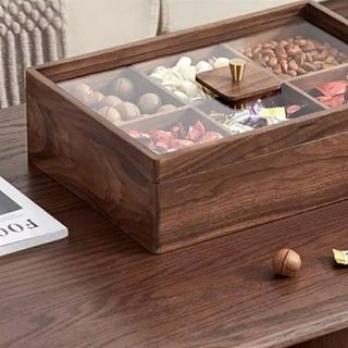 Gỗ - Khay Mứt Gỗ Núm 6 Ngăn Cao Cấp (THÙNG 20C)