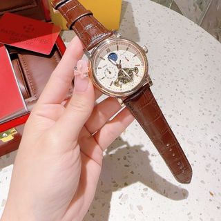 SĂN SALE ĐỒNG HỒ NAM TRUNG CẤP  FATEK AUTOMATIC DÂY DA SỐ VẠCH