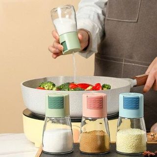 HỦ ĐỰNG GIA VỊ THUỶ TINH BẤM NÚT ĐỊNH LƯỢNG 180ML