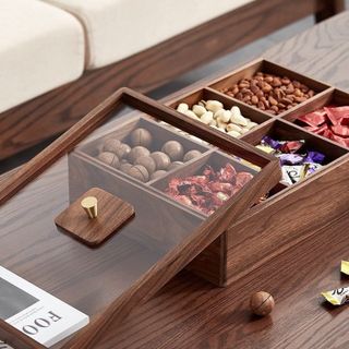 Gỗ - Khay Mứt Gỗ Núm 6 Ngăn Cao Cấp (THÙNG 20C)