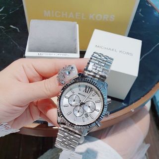 ĐỒNG HỒ NAM CAO CẤP MICHAEL DÂY THÉP SILVER MẶT CHONOGRAP FULLBOX TAG