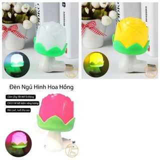 ĐÈN NGỦ CẢM ỨNG HÌNH BÔNG HỒNG LỚN