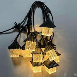 DÂY ĐÈN LED SÁNG VÀNG CHỐNG NƯỚC HÌNH NGÔI NHÀ DÀI 5M - 10 BÓNG