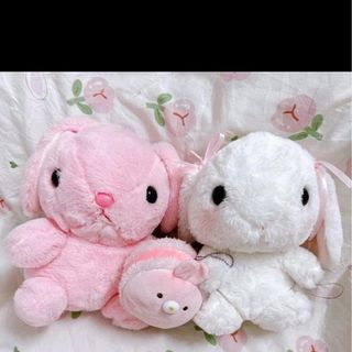 Thỏ xinh yêu hồng trắng 30cm