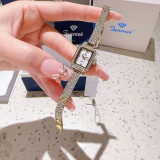 ĐỒNG HỒ NỮ CHÍNH HÃNG FUNMEI F2075 MẶT CN ĐÍNH ĐÁ SWAROSKI FULLBOX TEM HÃNG