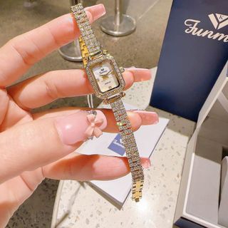 ĐỒNG HỒ NỮ CHÍNH HÃNG FUNMEI F2075 MẶT CN ĐÍNH ĐÁ SWAROSKI FULLBOX TEM HÃNG