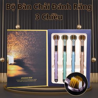HỘP 4 BÀN CHẢI ĐÁNH RĂNG ĐA CHIỀU 3 MẶT