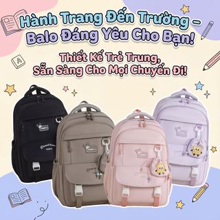 BALO HỌC SINH SINH VIÊN PHONG CÁCH ĐƠN GIẢN – HOT TREND A8603 - PIPI STORE
