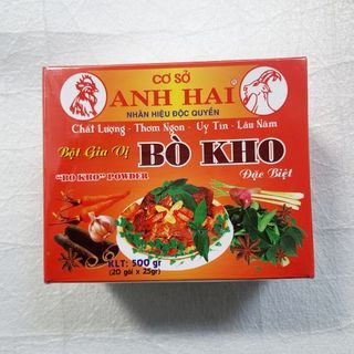 Bột Thơm Bột Gia vị Nấu Bò Kho ( Sườn Kho ) Anh Hai ( gốc Ấn Độ ) gói 25g Hộp 20 gói