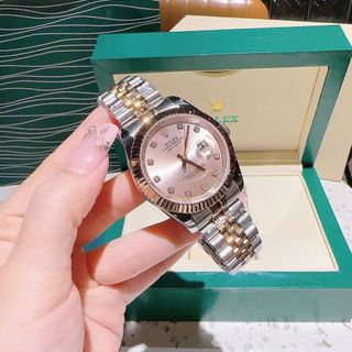 ĐỒNG HỒ NAM NỮ CAO CẤP ROLET DATE JUST AUTOMATIC DÂY ĐÚC MẶT SAPHIRE NIỀNG KHÍA