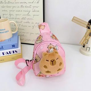 TÚI ĐEO CHÉO CAPIPARA MẶT THÚ NHỒI BÔNG – NHẸ, XINH CHO BÉ - PIPI STORE