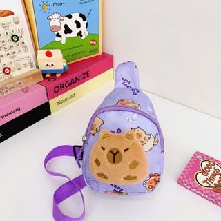TÚI ĐEO CHÉO CAPIPARA MẶT THÚ NHỒI BÔNG – NHẸ, XINH CHO BÉ - PIPI STORE
