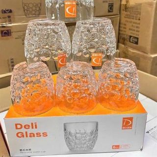 Bộ 6 Cốc Thủy Tinh Chấm Bi Bong Bóng 340ML ( THÙNG 8B )