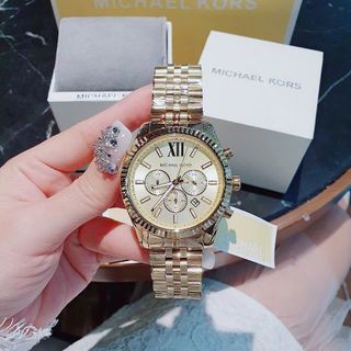 ĐỒNG HỒ NAM CAO CẤP MICHAEL DÂY THÉP GOLD MẶT CHONOGRAP  FULLBOX TAG