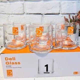 BỘ 6 LY THỦY TINH CÓ QUAI 170ML TZ401-170