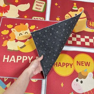 THẢM LAU CHÂN HOẠ TIẾT CHIBI TẾT 2026