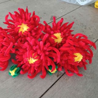 Sỉ hoa lẻ cúc mẫu đơn bằng kẽm nhung