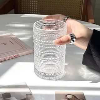 BỘ 6 LY THUỶ TINH CHẤM BI GIỌT NƯỚC 440ML