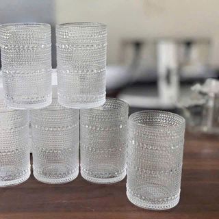 BỘ 6 LY THUỶ TINH CHẤM BI GIỌT NƯỚC 440ML