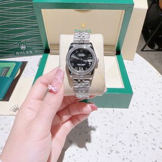 ĐỒNG HỒ NAM NỮ CAO CẤP ROLET DATE JUST AUTOMATIC DÂY ĐÚC MẶT SAPHIRE VIỀN HỘT