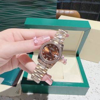 ĐỒNG HỒ NAM NỮ CAO CẤP ROLET DATE JUST AUTOMATIC DÂY ĐÚC MẶT SAPHIRE VIỀN HỘT