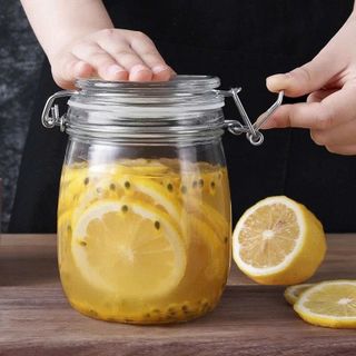 HỦ THUỶ TINH NẮP GÀI KHOÁ DELI 3000ML